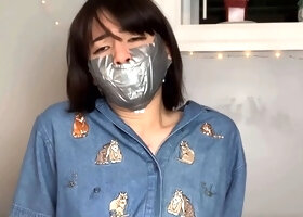 masturbating in duct tape self bondage