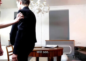 Tutor with Short Hair Nailed by Student in Several Hot Poses