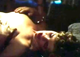 Hot brunette amateur MILF rides hubbys cock