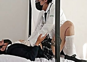 Unethical doctor takes out his penis and rubs it on his patient