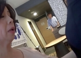 Japanese wife taken by JAV director as husband watches