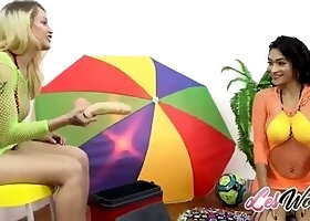 Big Tits Beach Babes Take A Break For Lesbian Sex