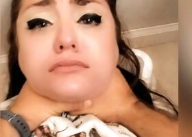Stacked brunette goes solo toys and masturbation