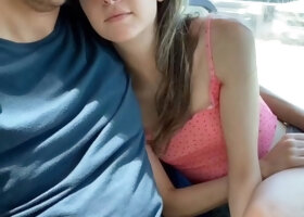 Cute blonde teen girlfriend awesome POV blowjob