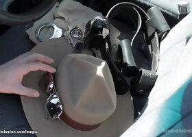 Phony sheriff anal fucking students