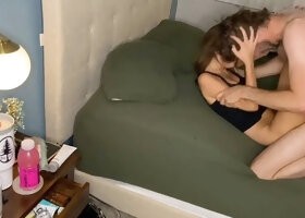 Real Love: Watch Her Panties Soak as She Orgasms — Then Folds in Half for Deep, Intense Sex 💦🍑💗