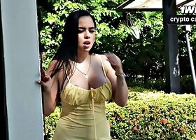 Big-Tits Latina Lesbians Endure Intense Bareback Double Penetration Under a Pounding Rain Storm