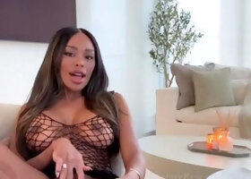 Aubree Rene - Sexy Ebony Fucking Herself With Dildo