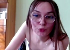 Small tit girl Georgia Jones masturbating in panties