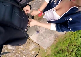 Kate Truu - Public Blowjob & Anal Creampie In Mountain Hike...