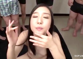 Iori Kogawas Big Butt in Angel Gokkun Cum Gulp Group Sex