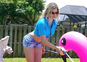 Cory Chase Lets Him Inspect Her Impressive Chest