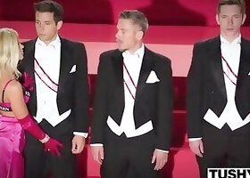 TUSHY Trio of Dicks Dip Into Adriana
