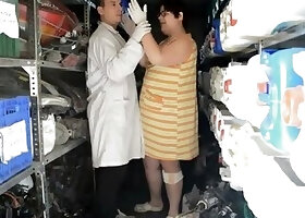 He fucks his in the parts warehouse of the workshop. She is a very vicious fat woman who wants